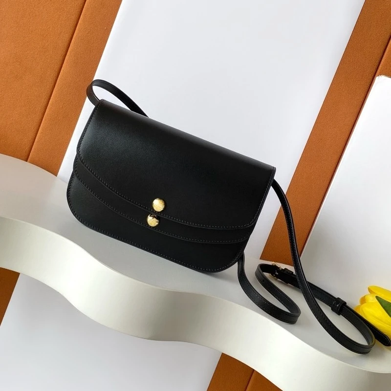 

Luxury Brand Crossbody Bag for Women High-quality Leather Gold Metal Accent Single Designer Casual Daily Shoulder Bags