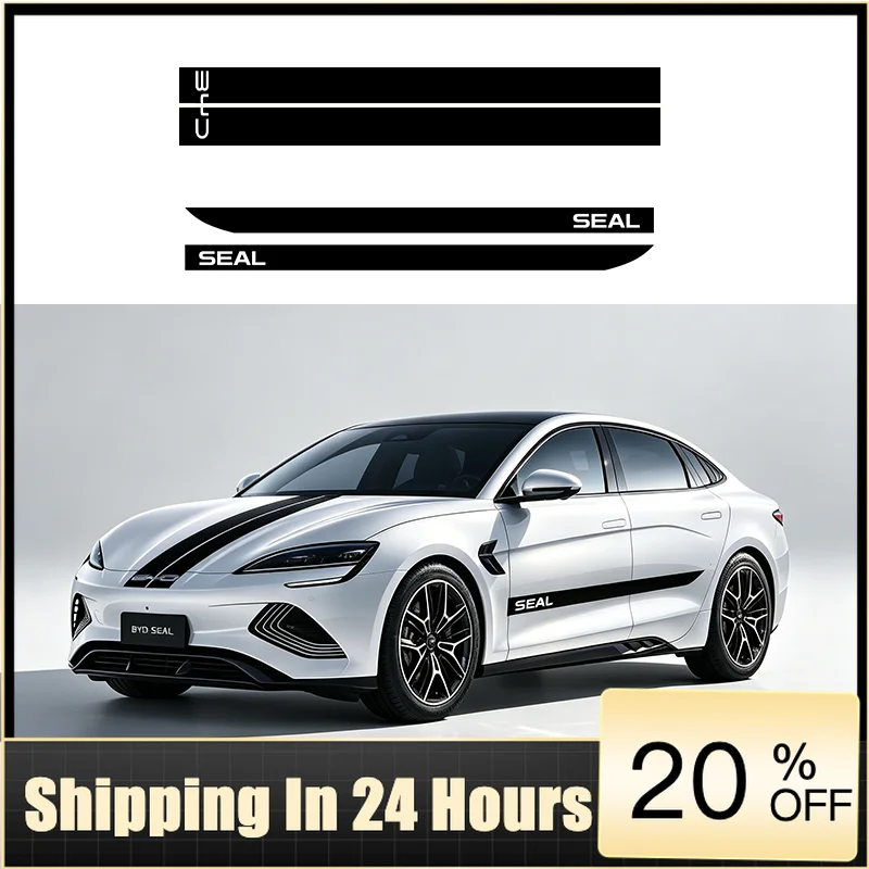UOSO UOSO  For BYD Seal EV/DM-i Seal 06 07 Car Racing Stripes Decal Stickers Vinyl Decals Waterproof Stripes Car Exterior Decora