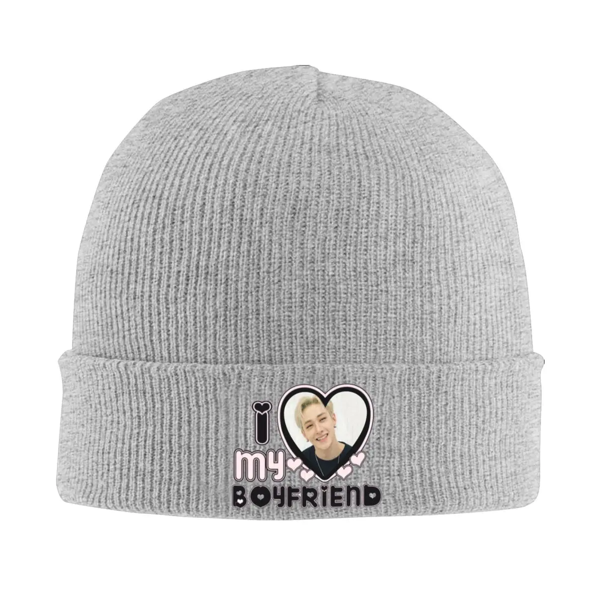 I Love My Boyfriend Bang Chan Beanie Hats Vintage Caps Men Outdoor Sport Skullies Beanies Winter Thermal Elastic Beanie Hat