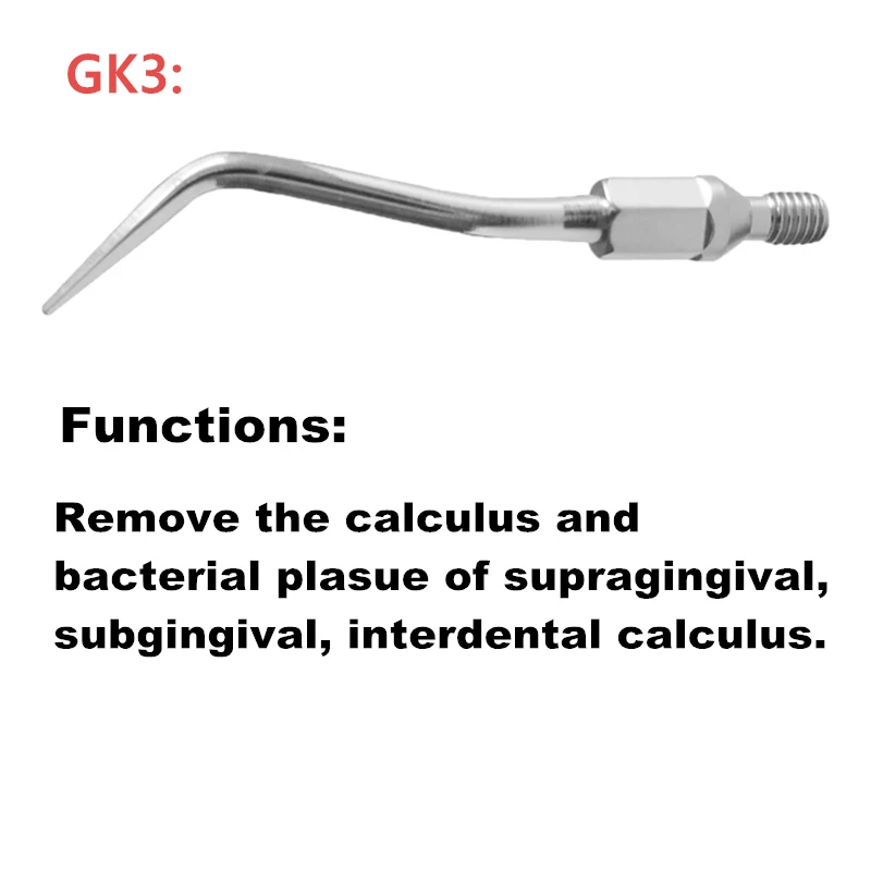 ทันตกรรมทันตกรรม Air Scaler เคล็ดลับสําหรับ KAVO SONICFLEX/SIRONA ทันตกรรม Scaling Tips GK1 GK2 GK3 GK4 สําหรับถอดแคลคูลัส/แบคทีเรีย