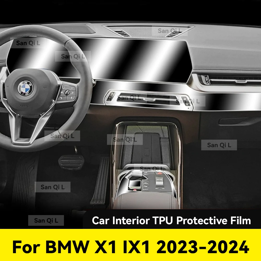 

For BMW X1 IX1 2023-2025 Anti-scratch Car Door Center Console Media Dashboard Navigation Car Accessories TPU Protector Film