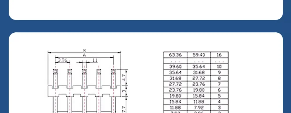 500~1000 Stück VH3.96 Gerader Stecker Gebogene Buchse 2P 3P 4P 5P 6P 7P 8P 10P Steckerabstand 3,96 mm Hochleistungsstecker – Detail 3