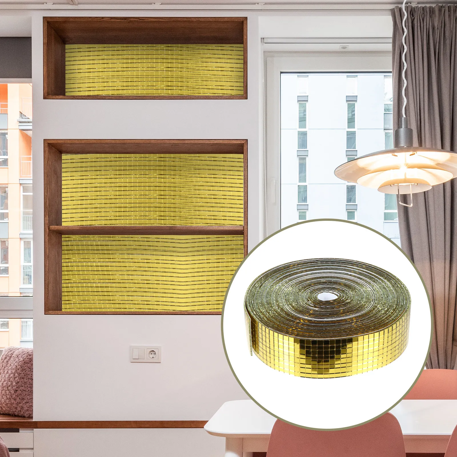 

Самоклеящиеся мозаичные зеркальные квадратные плитки из стекловолокна, водонепроницаемые наклейки для стен дома, офиса, ванной, кухни, потолка