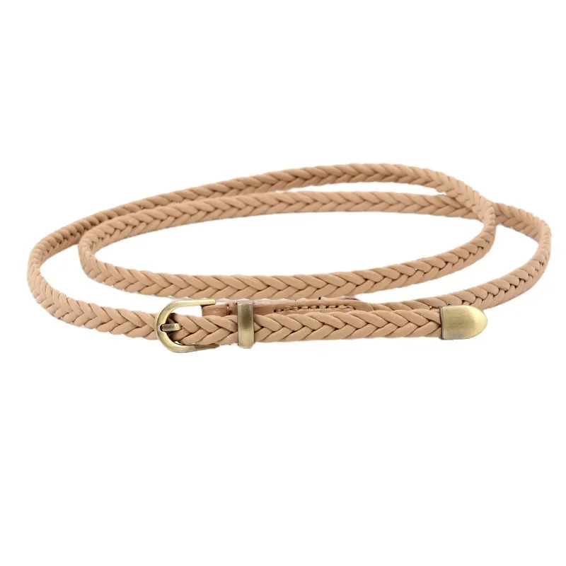 Geweven Riem Dames Geweven Riem Mode Nieuwe Jurk Vrouwen Riem Pu Pin Gesp