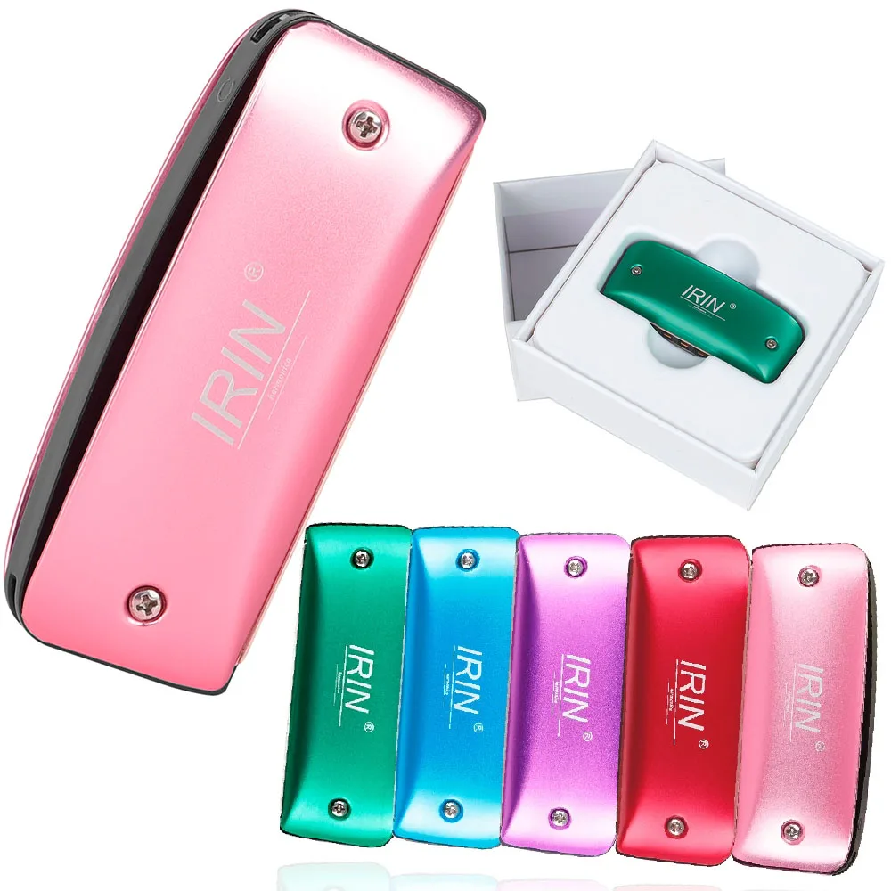 IRIN Baby Fat 7-hole Blues Harmonica A/B/C/D/G/F Key Blues Harp Magnesium Aluminum Alloy Coloring For The Housing Cover