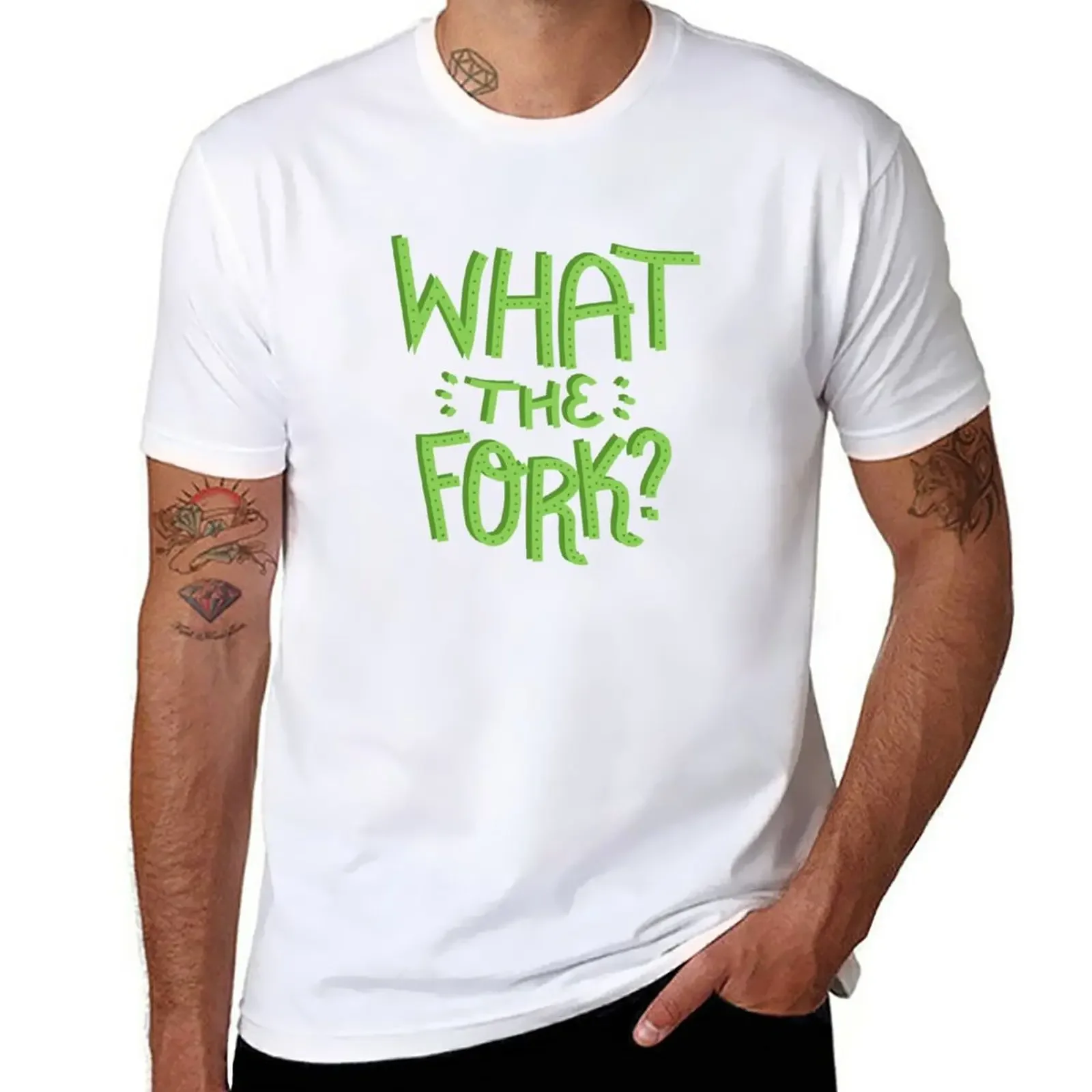 

what the fork (The Good Place) T-Shirt hippie clothes sweat boys whites mens plain t shirts