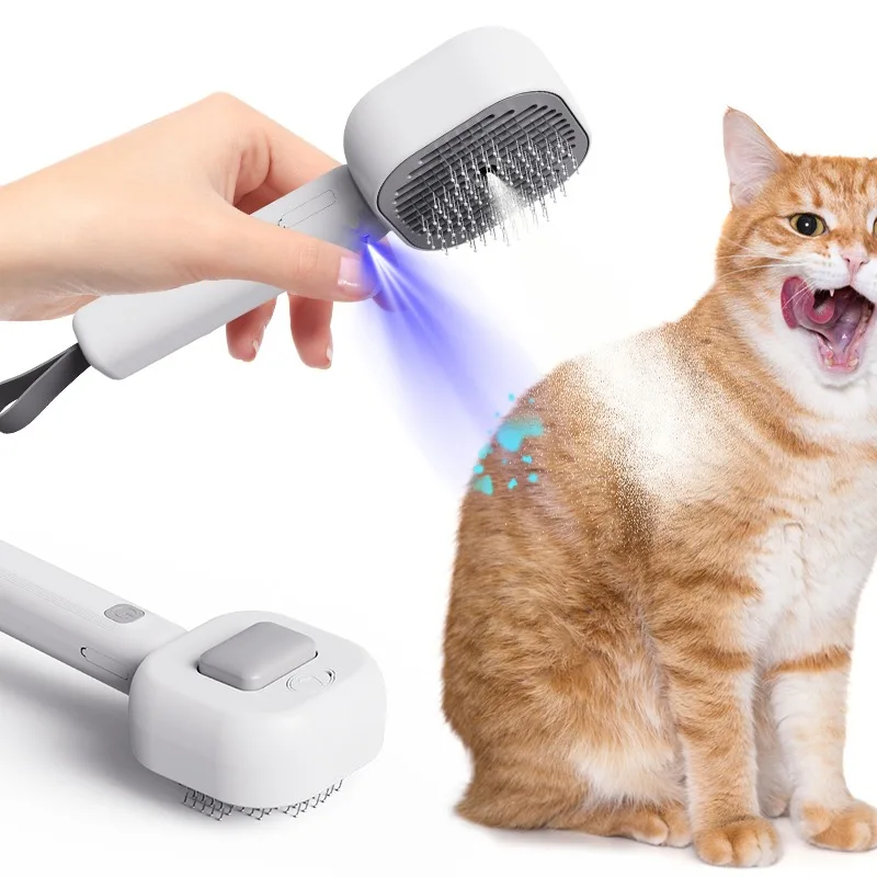 

Ultraviolet Automatic Portable Cat Moss Lamp Pet Hair Comb Multifunctional Steamy Brush Massage Spray Dog Cat Cleaning Grooming