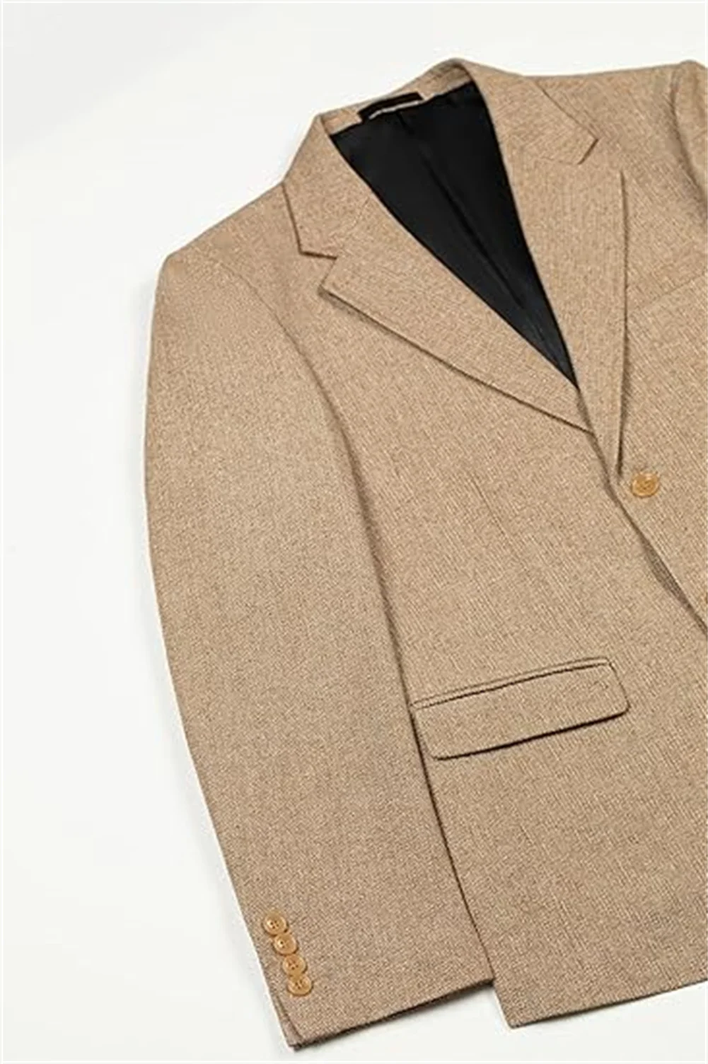 Traje Formal de lana de Tweed para hombre, 3 piezas para boda, traje ajustado, esmoquin para graduación, padrinos de boda, trajes bonitos para novio, invitados Barong