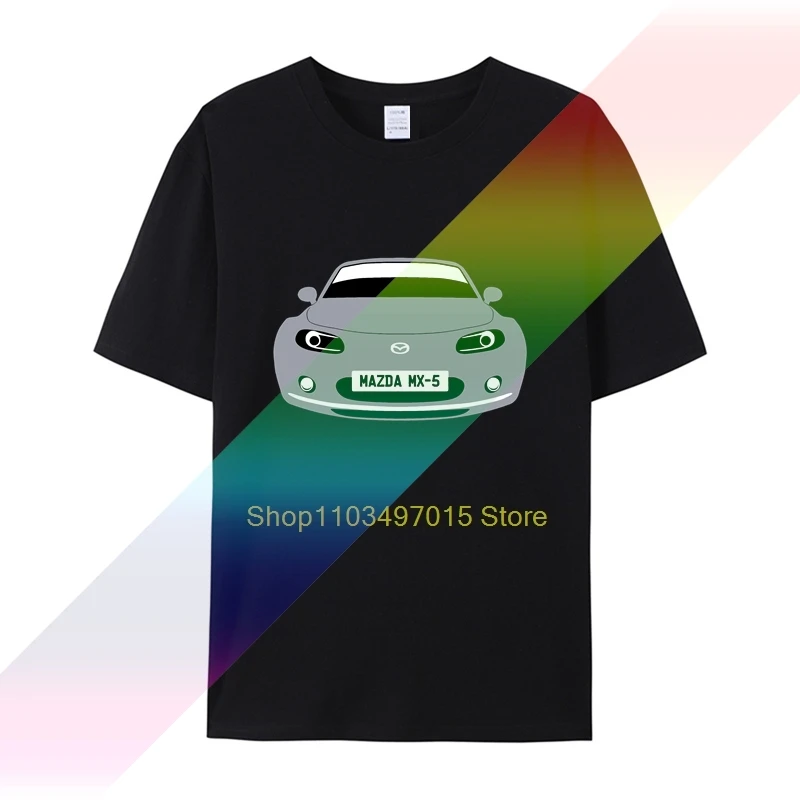 CUSTOM HTees T shirt MAZDA MX 5 MX5 (EUNOS ROADSTER), Pick car colour & plate