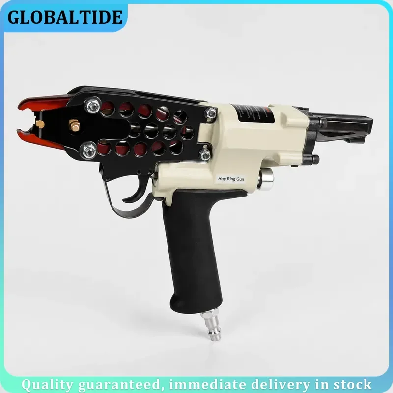 New Clinching Tool C Clip Ring Stapler Air Nailer Hog Ring Plier for Wire Cage Car Seat Spring Mattress Bed 760AT Bundled Guns