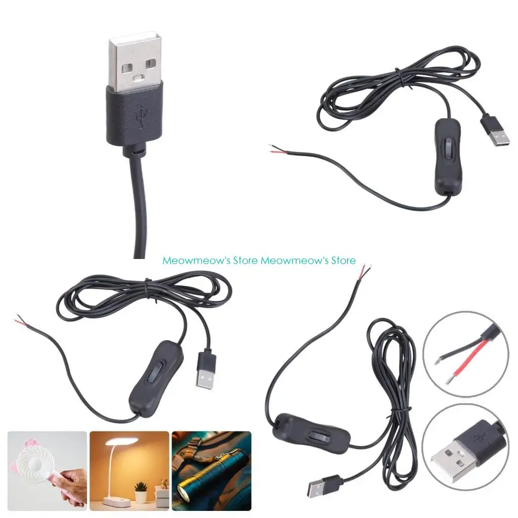 w91a-usb-c-cugtail-2-cores-cable-usb-Мужчина-до-2pin-wire-diy-cogtail-cable-5v-usb-power