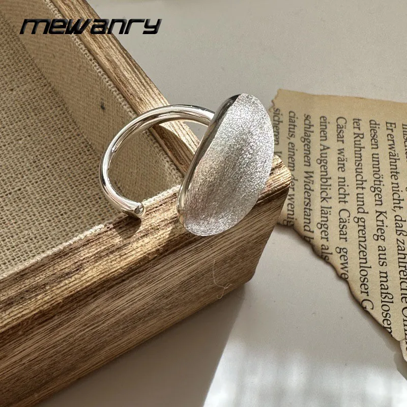 Mewanry Bling cepillado grandes anillos de dedo ajustables para Mujeres Hombres moda industria pesada Cool Rock hombres joyería regalo anillos de fiesta