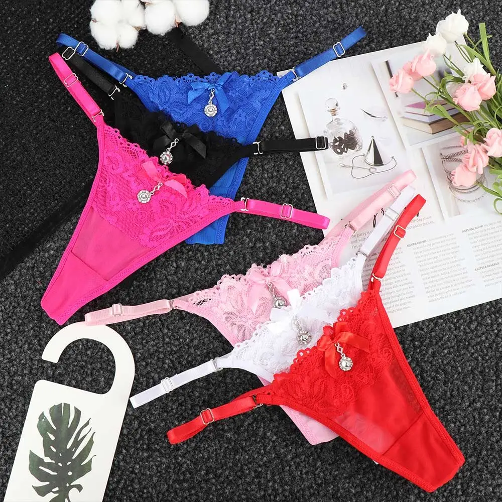 Tangas en V de 6 colores para mujer, bragas, lencería, ropa interior