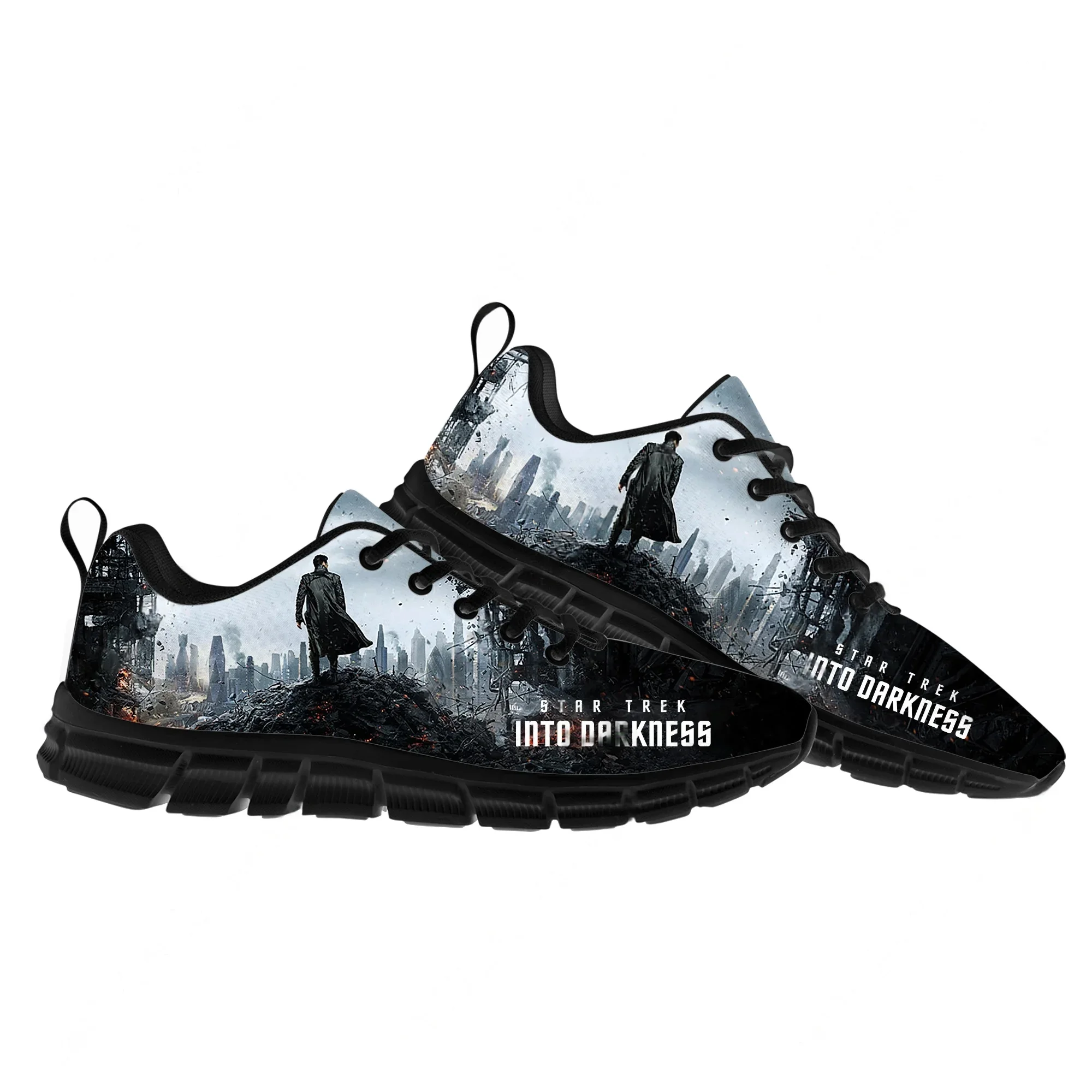 

Кроссовки Star Trek Into Darkness с кружевной сеткой, плоские кроссовки, мужская и женская спортивная обувь, модные спортивные кроссовки высокого качества, обувь на заказ