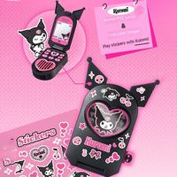 2023 New Sanrio Mobile Phone Handheld Small Fan Kawaii Kuromi Cartoon Pattern Portable Mini Hanging Neck Electric Fan Girl Gift