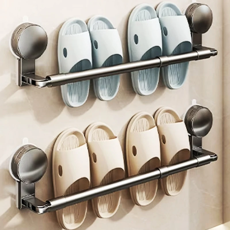 

Extendable Rod 1pc Suction Cup Type Hook Rows For Kitchen Bathroom Corner Suspension Without Marks Hanger Hook