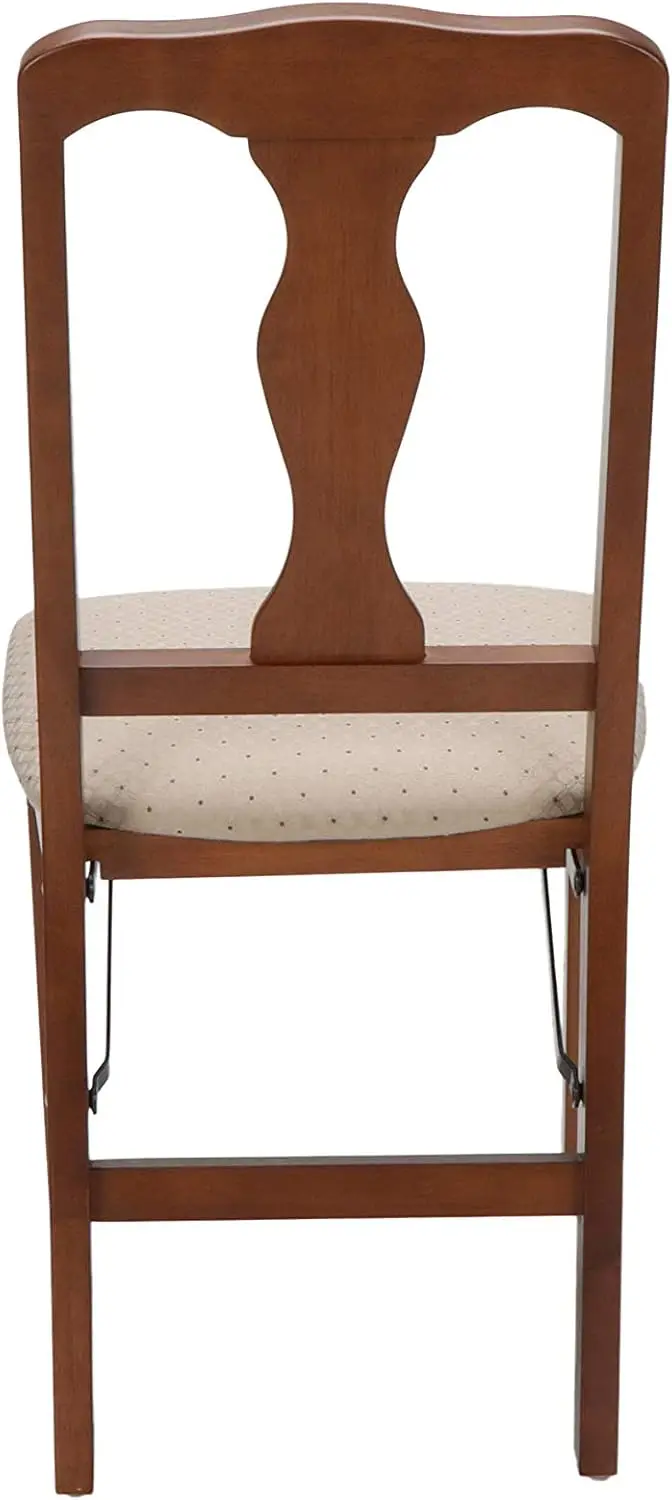 STAKMORE Queen Anne silla plegable con acabado de cereza, Juego de 2,