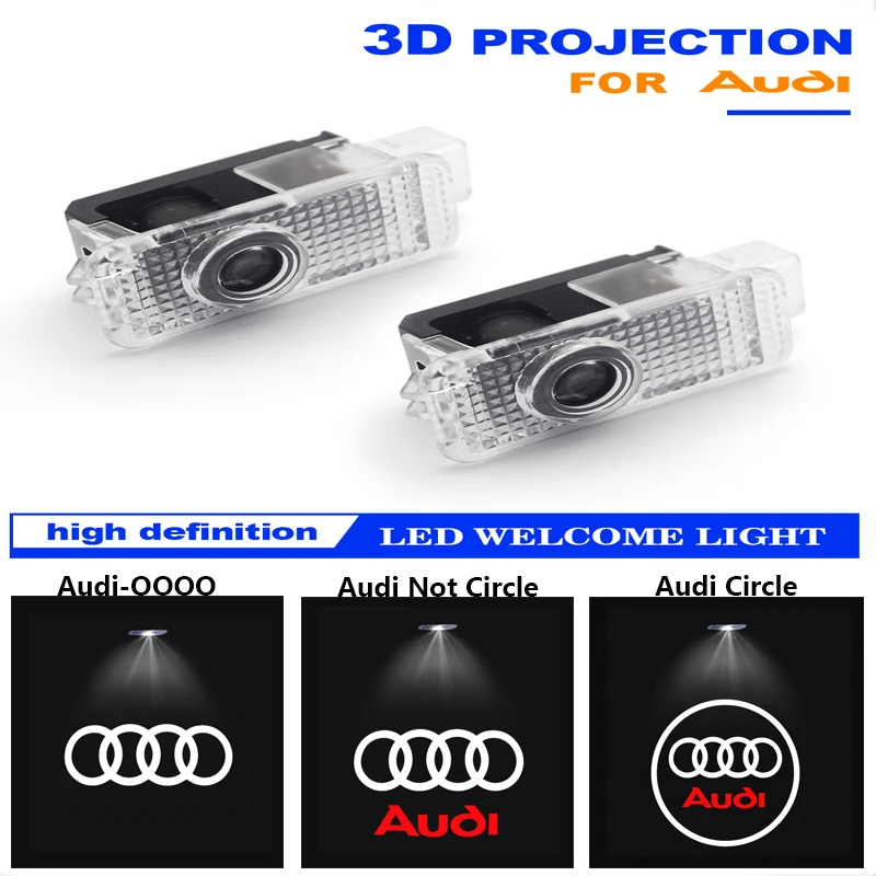 Audi A3 A4 B8 8 8P 8V A6 C7 A5 Q5 B7 B6 B9 SLINE QUTTRO RS Q3 Q7 S3 S4 S5 S6 S8 차량용 문짝 웰컴 라이트 LED HD 프로젝터 램프