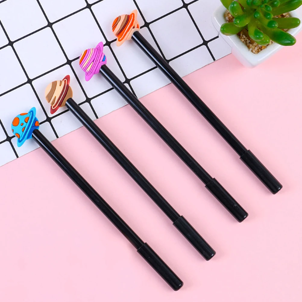 

12pcs Neutral Planets Charm Plastic Writing Pens For Students Multipurpose Gel Pen School Stationery Cute Pens Bulk Smooth
