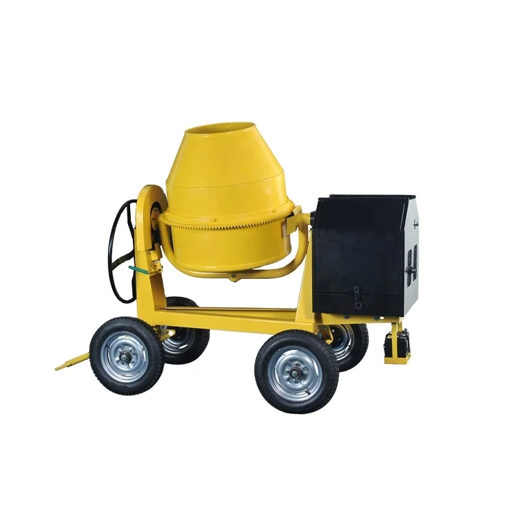 

Concrete Mixer Small Portable Self Loading Trailer Mounted