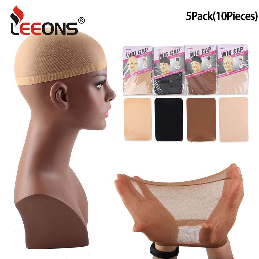 

10Packs Wig Caps For Women Stocking Caps For Wigs Stretchy Wig Caps Brown Light Brown Black Free Size Wig Cap For Lace Front Wig