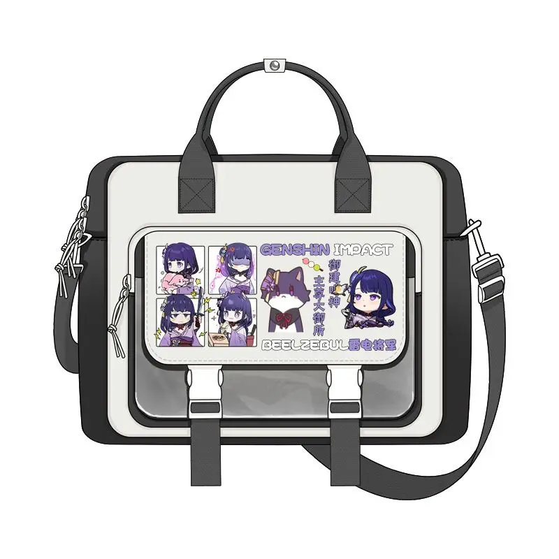 Genshin Impact niedlichen Q-Version Anime Umhängetasche Dual-Use-Rucksack Student große Kapazität Handtasche Tutorial Taschen