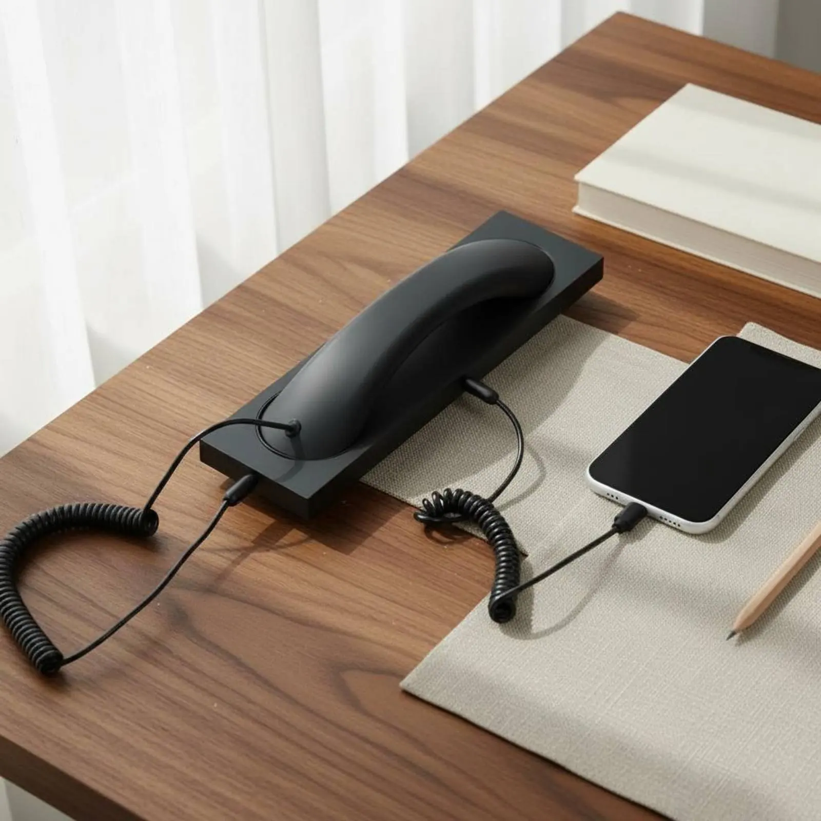 Type-C Corded Phone Handpiece Exposure Protection Nostalgic Telephone Handset Retro Phone Handset Noise Filtering for Home