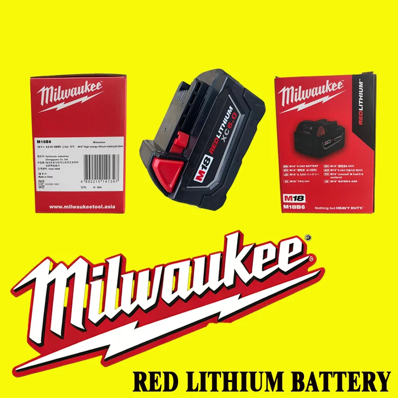 

Milwaukee M18 18V 5Ah REDLITHIUM-ION Compatible with 200+ M18 Tools with Fuel Gauge Anti-Overload Water-Resistant Design