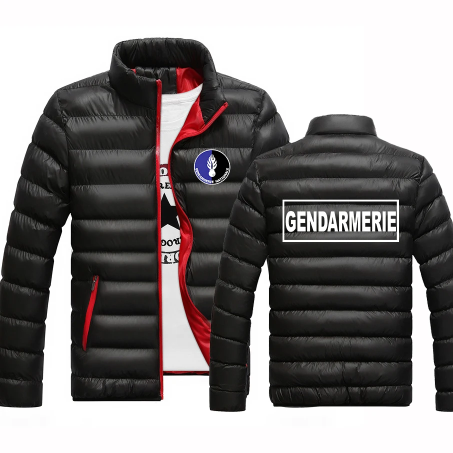 

2024 French Gendarmerie Men New Autumn and Winter Printing Warm High Quality Leisure Four-Color Cotton Jacket Hoodie Top