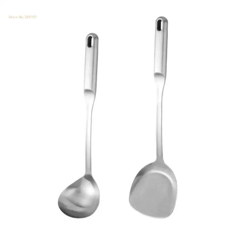 

Metal Ladle/Spatula for Wok 316 Stainlesss Steel Cooking Tool Kitchen Utensils Dropship