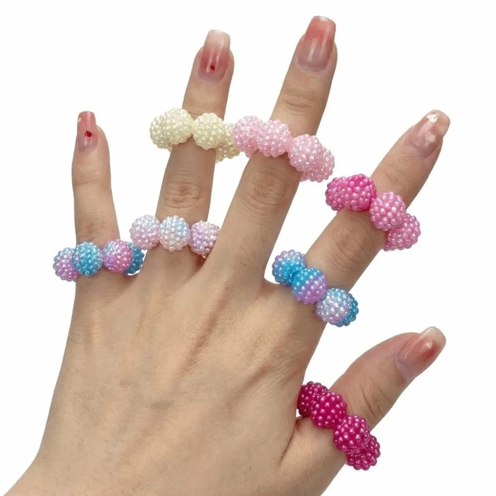 5 PCS/Set Creative Stress Relief Finger Rings Adjustable Spiky Bead Adjustable Sensory Rings Calming Relax