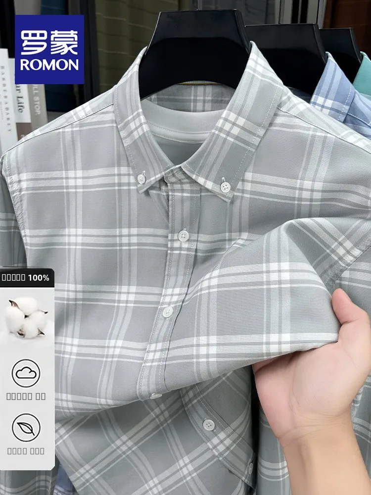 

Lormen Pure Cotton Men's Casual irt Long Sve Breathable Casual Striped Plaid irt Spring Autumn New Faion Busin Ge...
