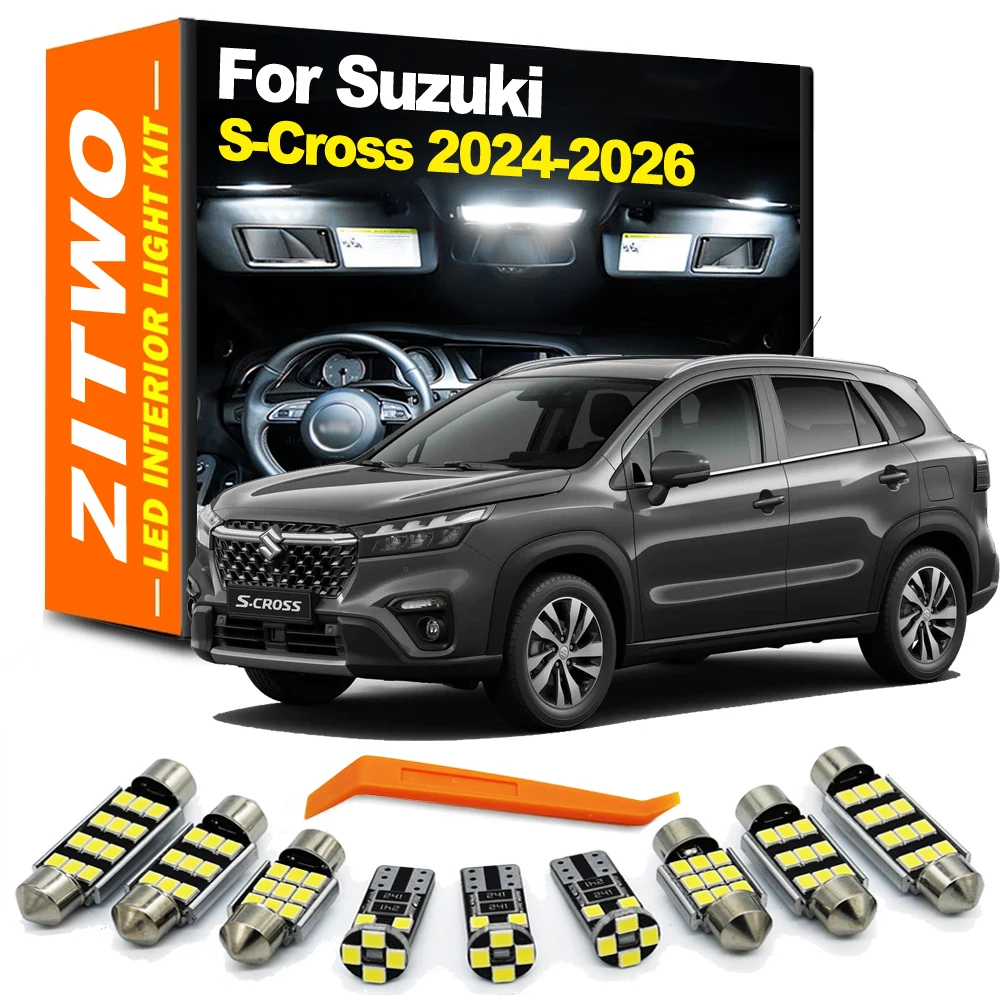 Image of ZITWO 10 Stücke Canbus Auto Innenlampe Für Suzuki S-Cross Scross 2024 2025 2026 Led-lampe Innenkarte Dome Licht Platte Lampe Kit