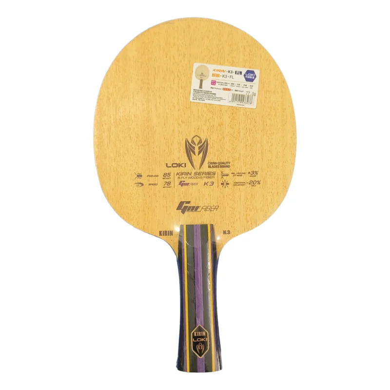 LOKI KIRIN K3 Table Tennis Blade 5 Wood 2 Nano Carbon OFF+ Ping Pong Blade FL for Loopdriving & Fast Attack Training