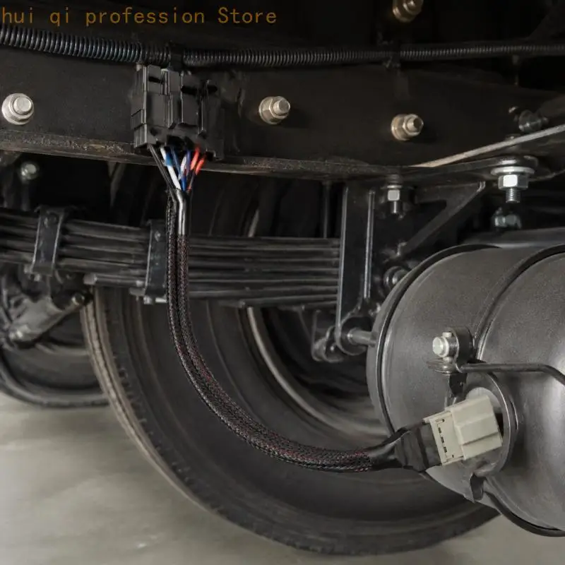 Kupferdraht-Bremssteuerungskabelbaum TPH-013 für die fahrzeugseitige Verkabelung, mit Nylon-Kabelabdeckung und zwei Endgehäusen – Detail 4