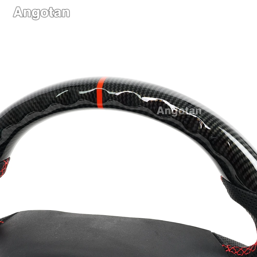 Volante Hydro-Dip in fibra di carbonio per Chevy Corvette C7 2014-2018 con impugnatura in pelle perforata