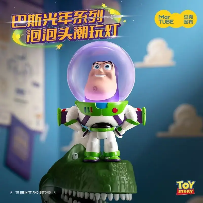 

Buzz Lightyear Bubble Head Trendy Toy Lamp Night Light with Moving Wings and Arms - Anime Model Collectible Doll Gift