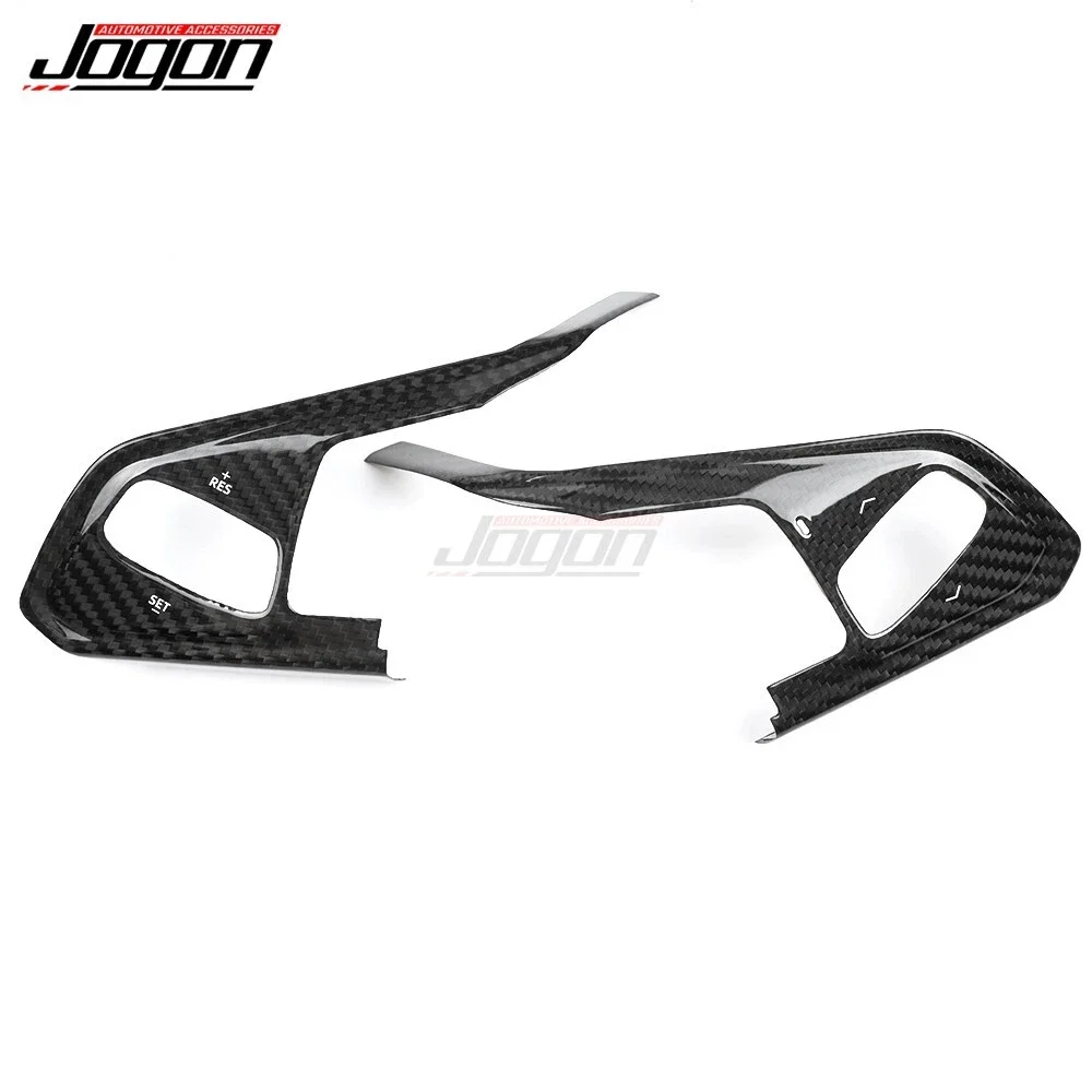 Real Dry Carbon Interior Steering Wheel 3 Buttons Cover For Chevy For Chevrolet Corvette C8 Stingray Coupe 3LT 1LT Z06 Z51 2024+