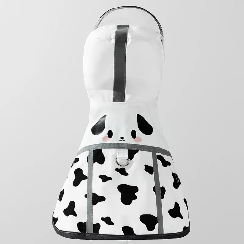 

Dog Summer Raincoat Reflective Dog Clothes Cute Cartoon Puppy Raincoat Teddy Outdoor Rain Poncho Walking Dog Anti-Dirty Hoodie
