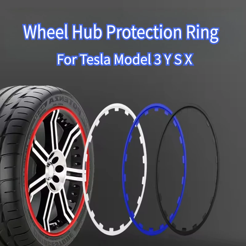 

16/17/18/19/20inchs 4pcs Car Vehicle Wheel Rim Protector Tire Guard Ring Strip Auto Decoration for Tesla Model 3 Y X S 2017-2025