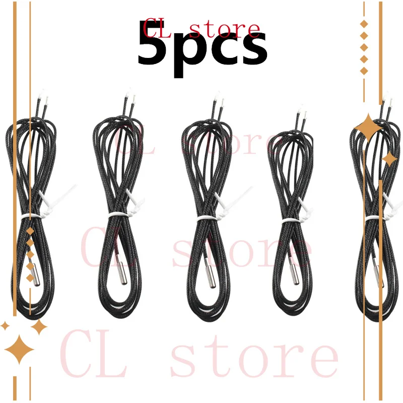 5pcs PT1000 Probe 3mm*15mm Up to 450 Degree Platinum Thermal Resistance Sensor For 3D Printer E3D Volcano/ V6 Heater Block