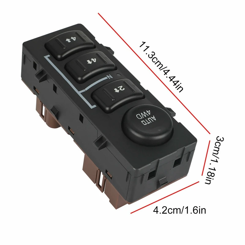 4WD Wheel Drive Switch 4X4 Transfer Case Button For Chevrolet Suburban GMC Yukon 15136039 15164520 19259313 901-072