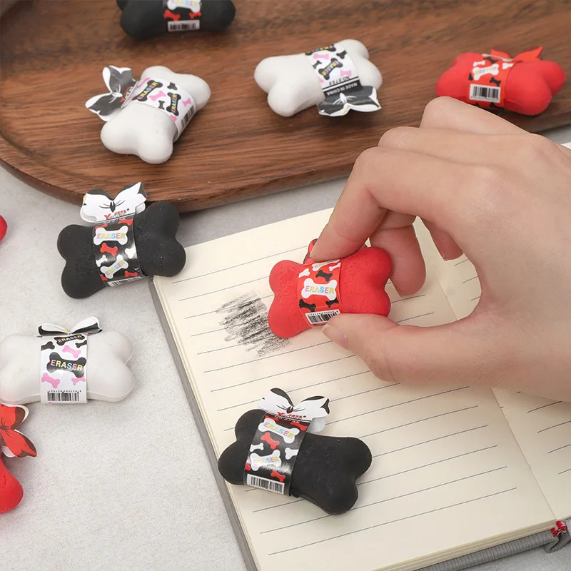 Dog Bone Eraser para crianças, Papelaria bonito dos desenhos animados, Material escolar, Borracha Kawaii