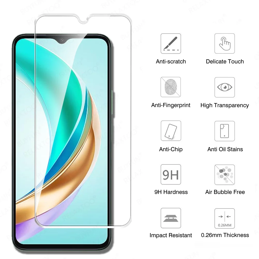 6 in 1 For Honor X6b Glass HonorX6b Tempered Glass Honor X8b X7b 4G HonorX8b X8 X6 B Screen Protector Protective Phone Lens Film