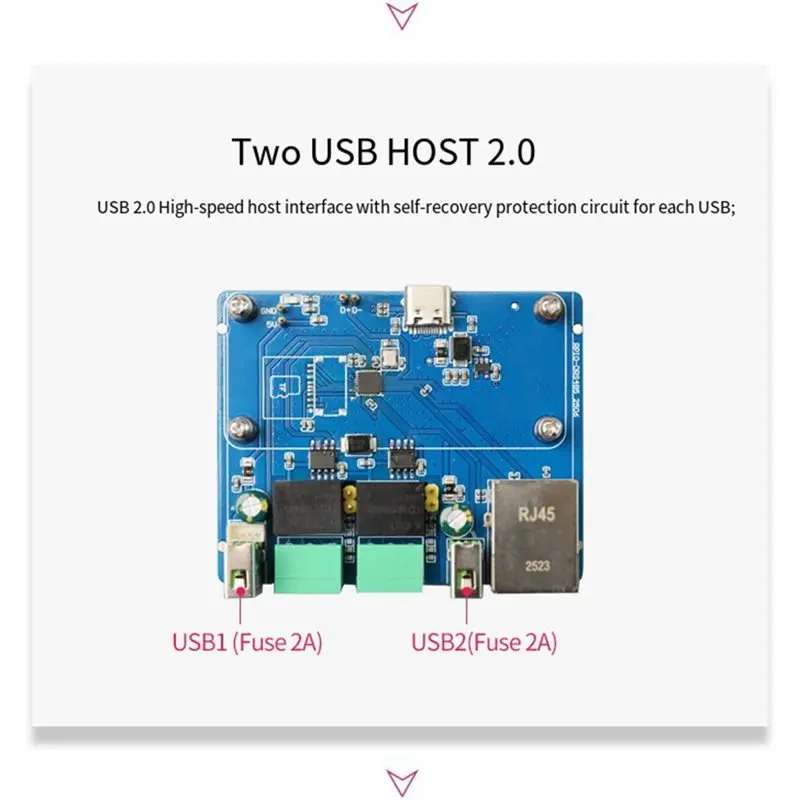 A46U Rpi0-DRS485 Dual RS485 Expansion Board For Raspberry Pi Zero/Zero2 W/Zero RS485 Driver-Free With Power Isolation
