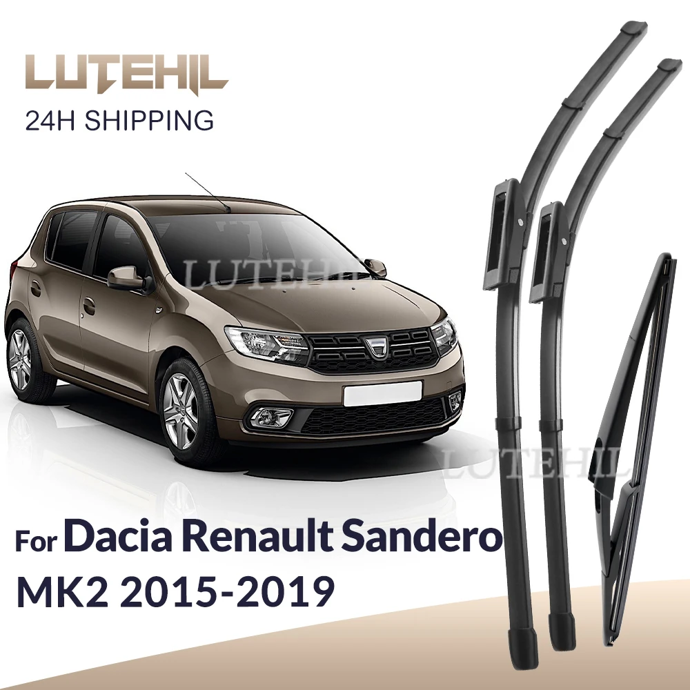 

Комплект передних и задних щеток стеклоочистителя для Dacia Renault Sandero 2015 2016 2017 2018 2019 лобовое стекло 22 "19" 11"