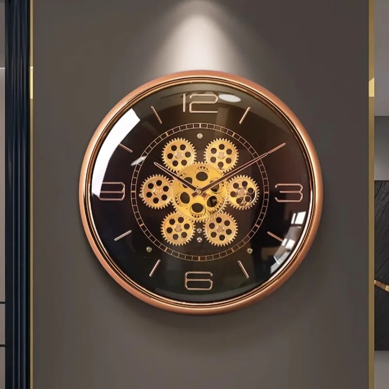 

Настенные часы TAO Luxury: бесшумные, круглые, с вращающимся механизмом, крупными цифрами, для гостиной, с металлическими стрелками, винтажные, простые, для дома