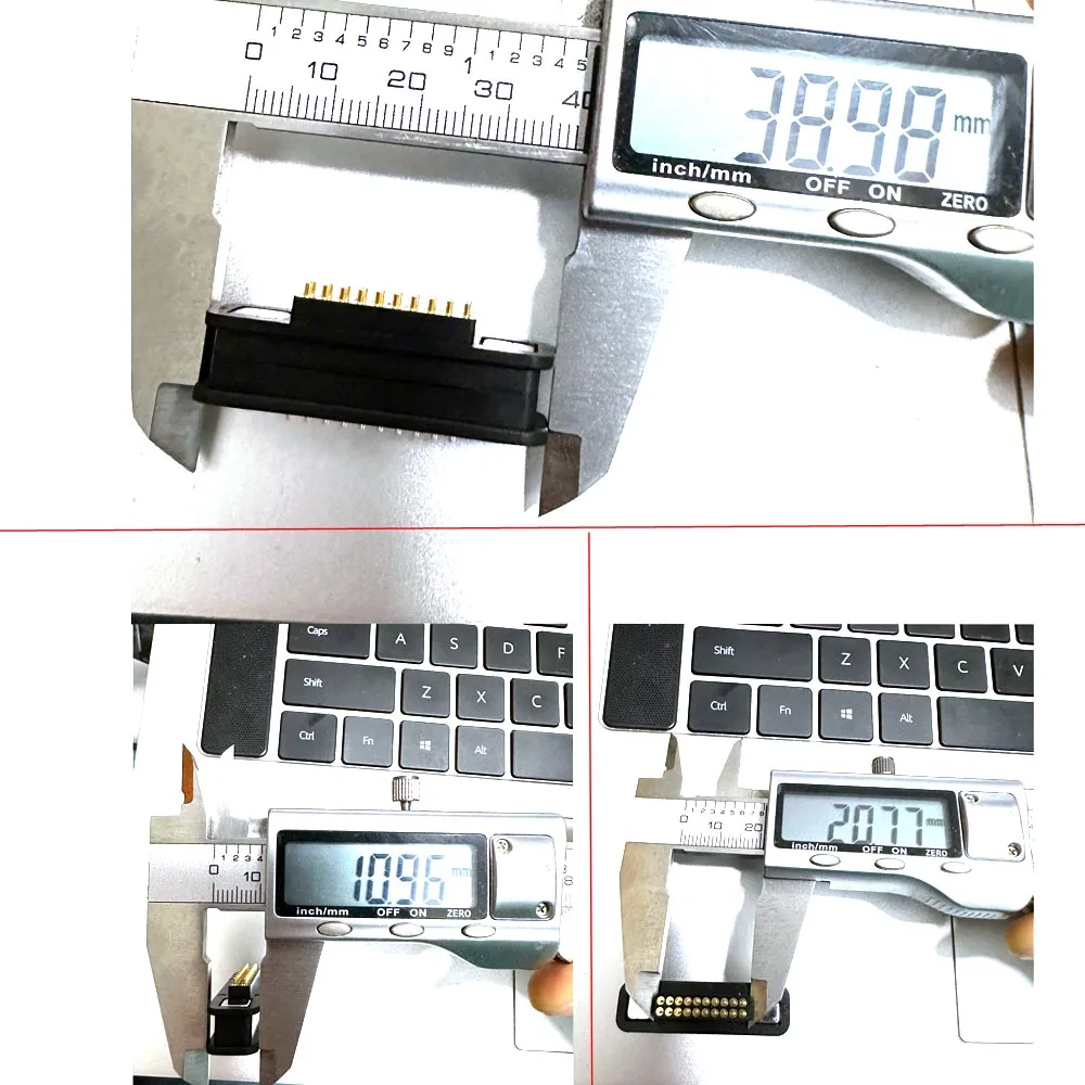 1 paio 2A impermeabile 20 Pin DC connettore magnetico Pogo Pin 20 poli maschio femmina 2.2mm grande corrente carico a molla presa di alimentazione cc