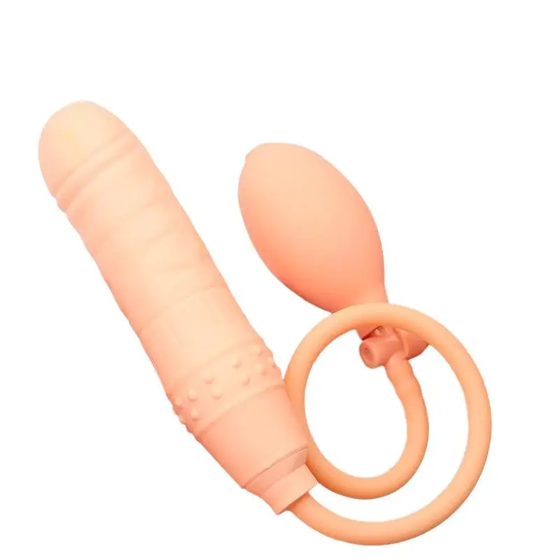 1Pc Soft Silicone Inflatable Anal Plug Manual Inflation Pump Textured Surface Adult Intimate Use Comfortable Sensation Toy