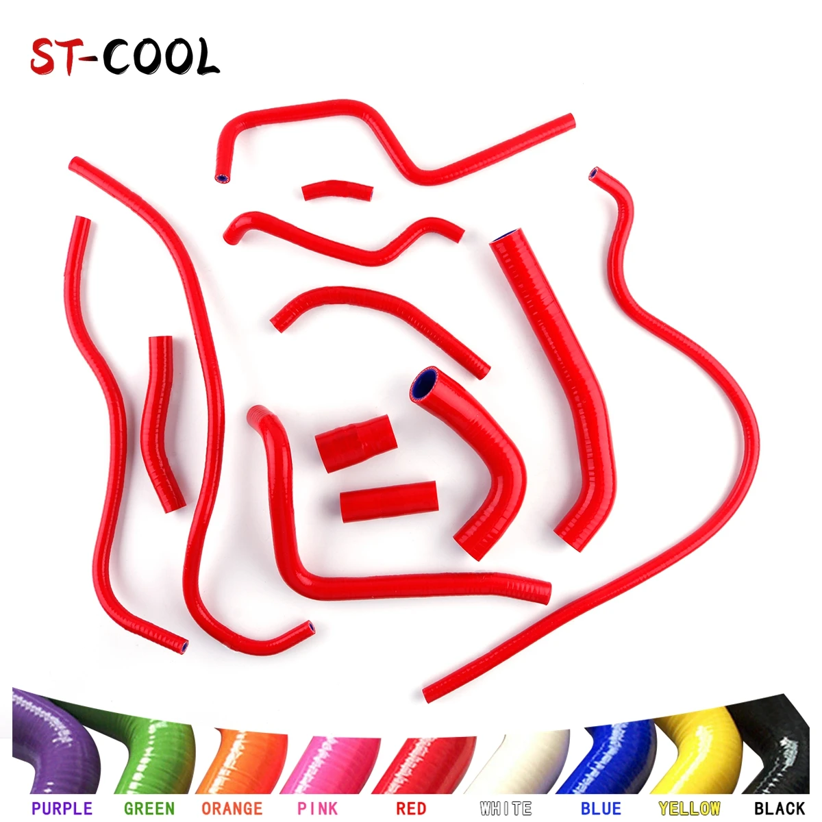 For 2009-2014 Yamaha R1 YZF-R1 YZF R1 Radiator Coolant Hoses Silicone Tubes 2010 2011 2012 2013 Piping Kit 13Pcs 11 Colors